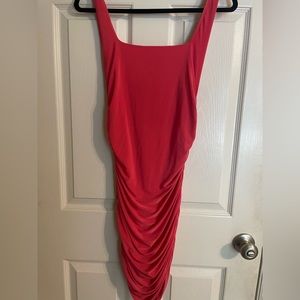 Monrow Rib Square Neck cocktail Mini Dress